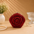 Red Rose Rhinestone Clutch | Elegant Party & Wedding Bag